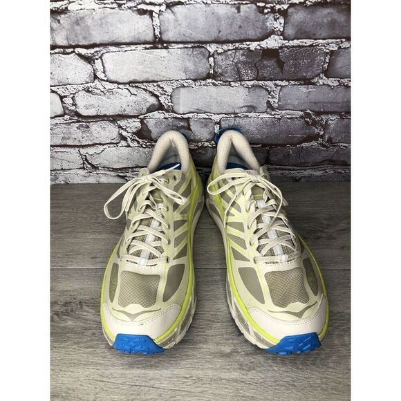 Hoka One Mafate Speed 2 Eggnog Gray Mesh Neon Yellow Running Men 14M US/49 1/3EU main image 15